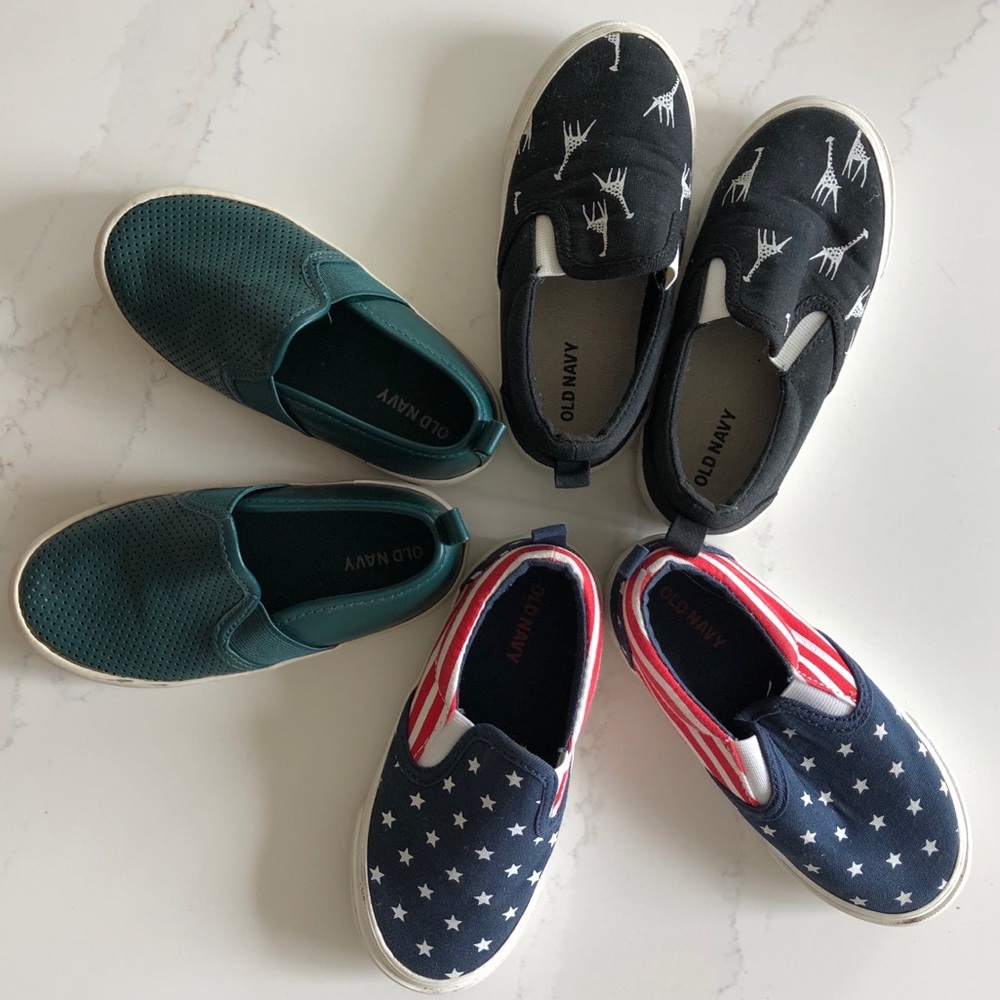 3 pairs OLD NAVY kids loafers